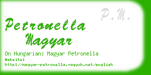 petronella magyar business card